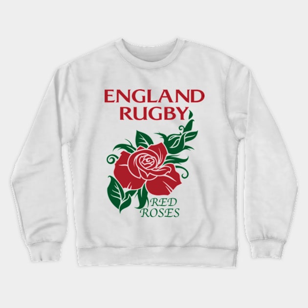 England Women's Rugby Team English Roses Crewneck Sweatshirt by CGD